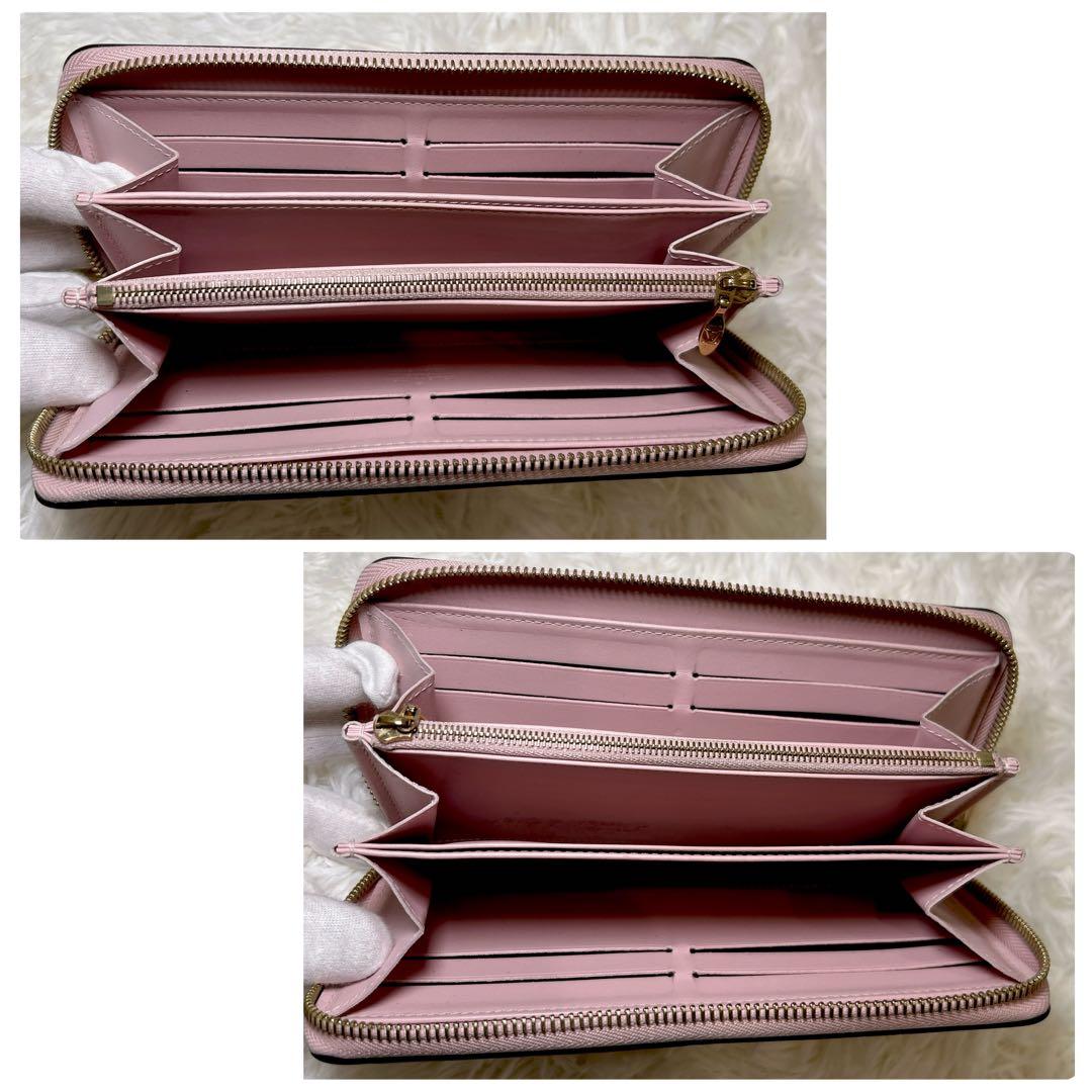 LOUIS VUITTON ヴェルニ ジッピーウォレット ピンク 長財布 箱付き