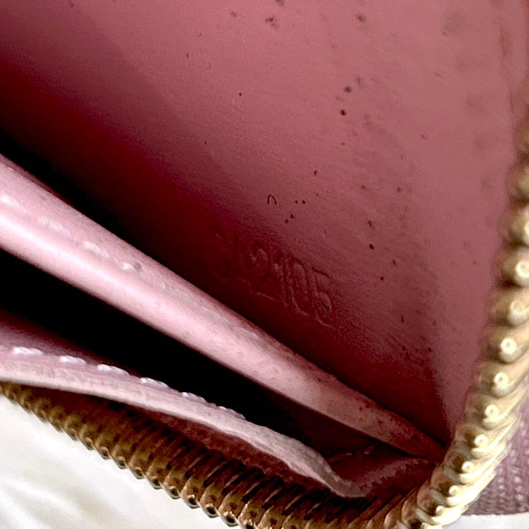 LOUIS VUITTON ヴェルニ ジッピーウォレット ピンク 長財布 箱付き