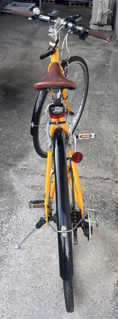 やす　アサヒ クロスバイク WEEKEND BIKES イエロー 7段変速