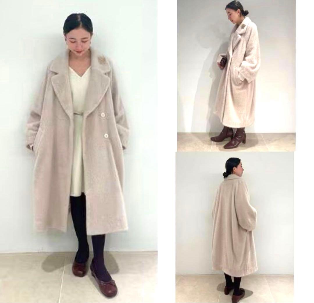 snidel シャギーコクーンコート　ベージュ　サイズ　１