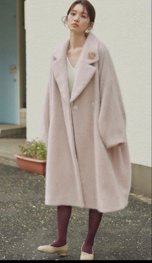 snidel シャギーコクーンコート　ベージュ　サイズ　１