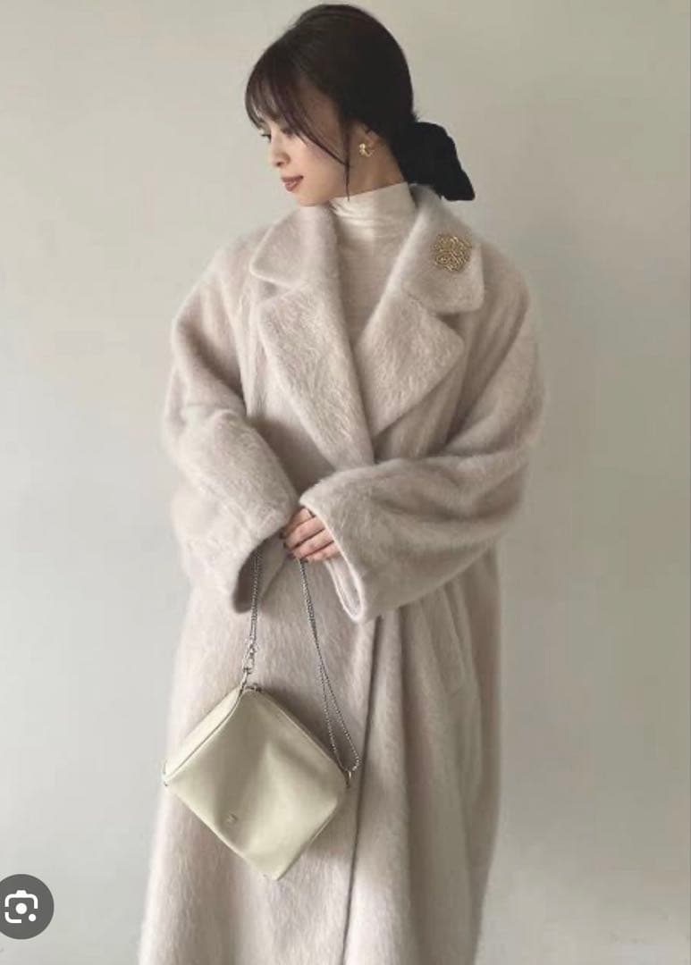 snidel シャギーコクーンコート　ベージュ　サイズ　１