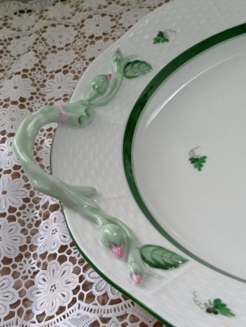 Herend　ヘレンド　ウィーンの薔薇 持ちて付プレート