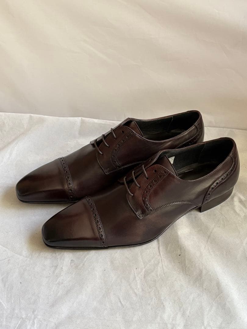 リピーター割 スペイン製 エスポワール ストレートチップ 7 濃茶 革底