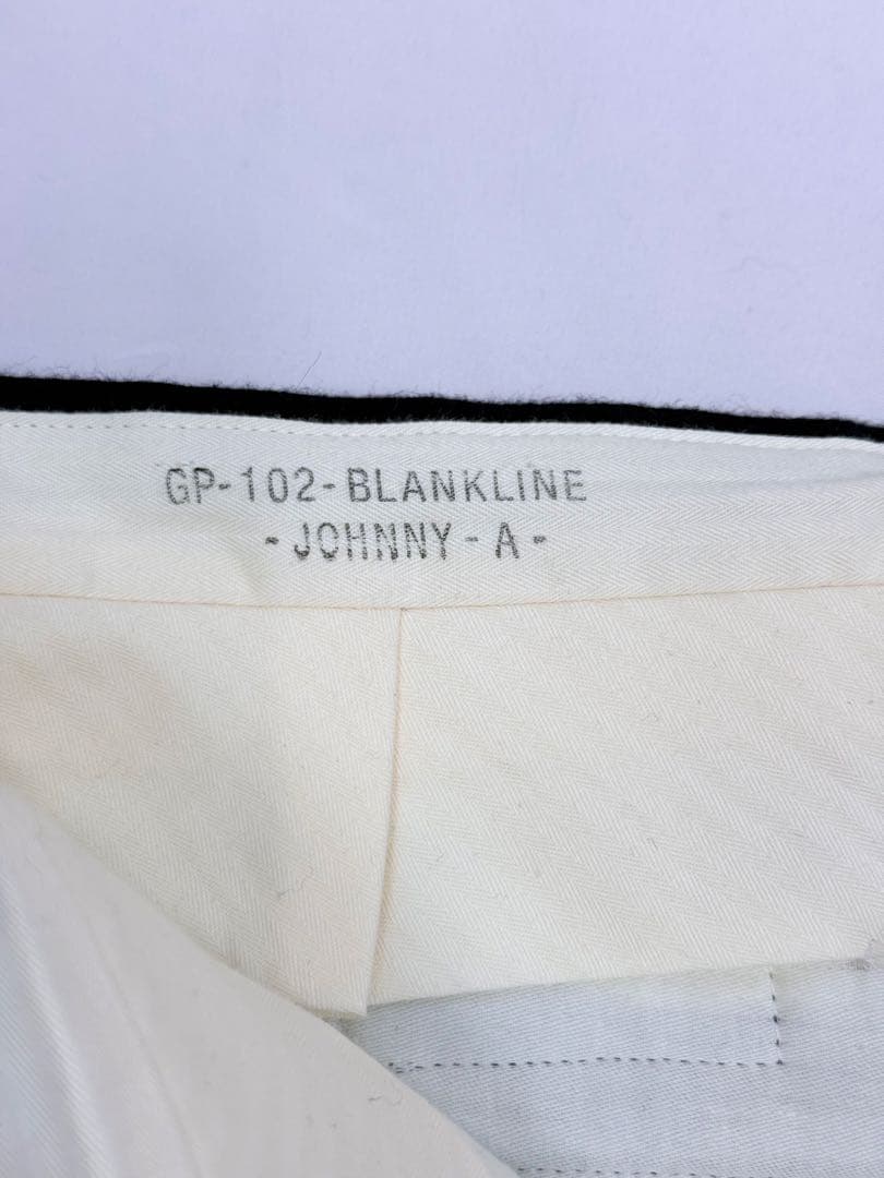 【極美品】WACKO MARIA カシミヤ混 スラックス L 紺 ストライプ