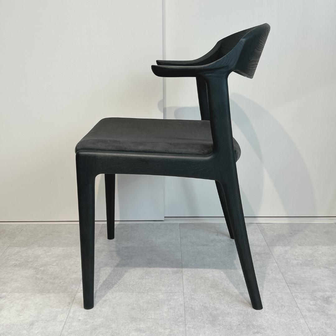 ナガノインテリア DC354 レッドオーク CB ブラック グレーファブリック