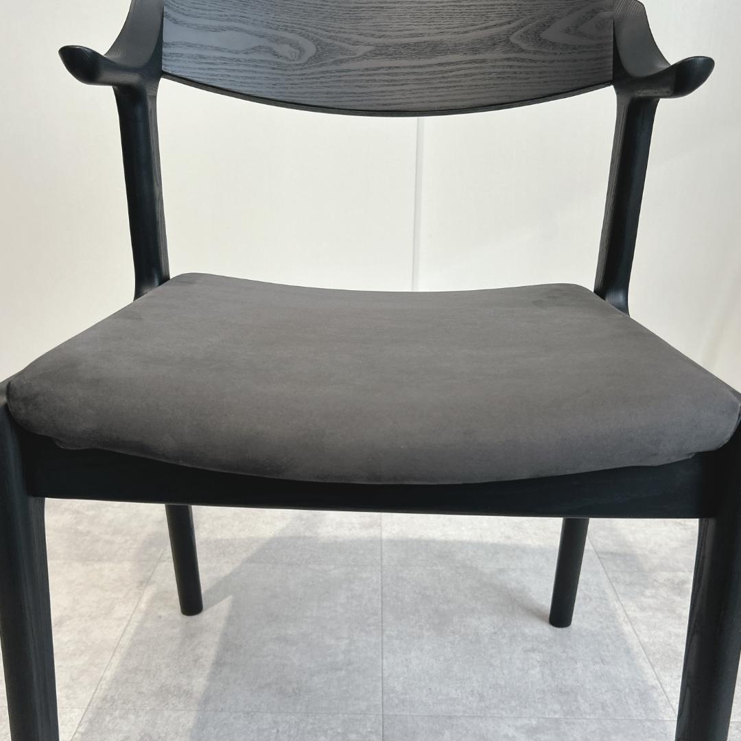 ナガノインテリア DC354 レッドオーク CB ブラック グレーファブリック