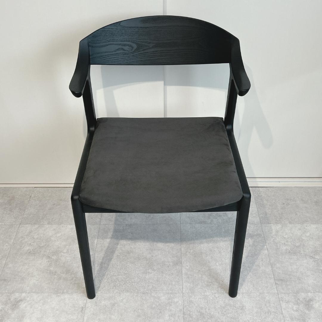 ナガノインテリア DC354 レッドオーク CB ブラック グレーファブリック