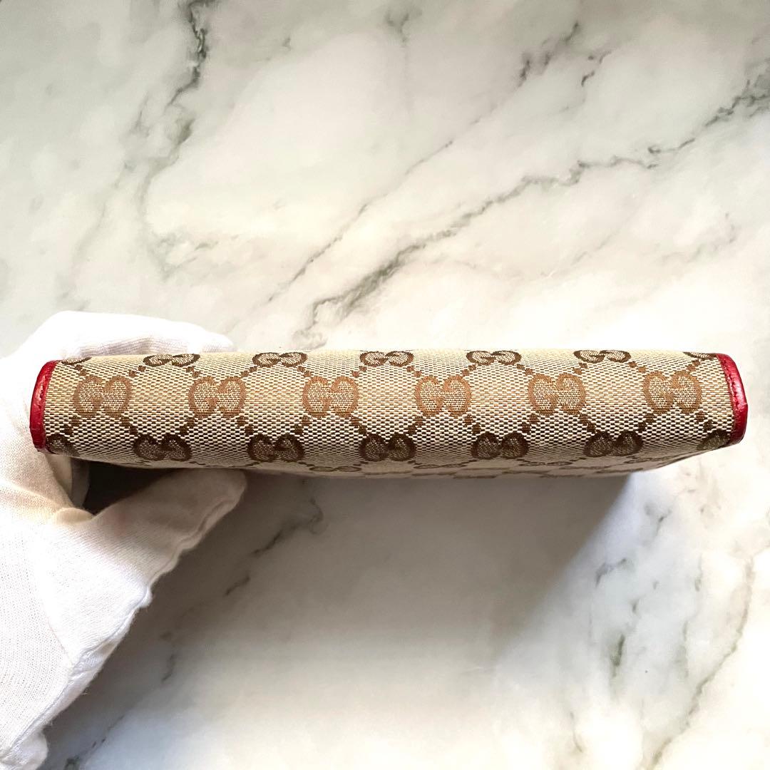 GUCCI グッチ　長財布　GG キャンバス　美品　2つ折り財布　0114-⑥