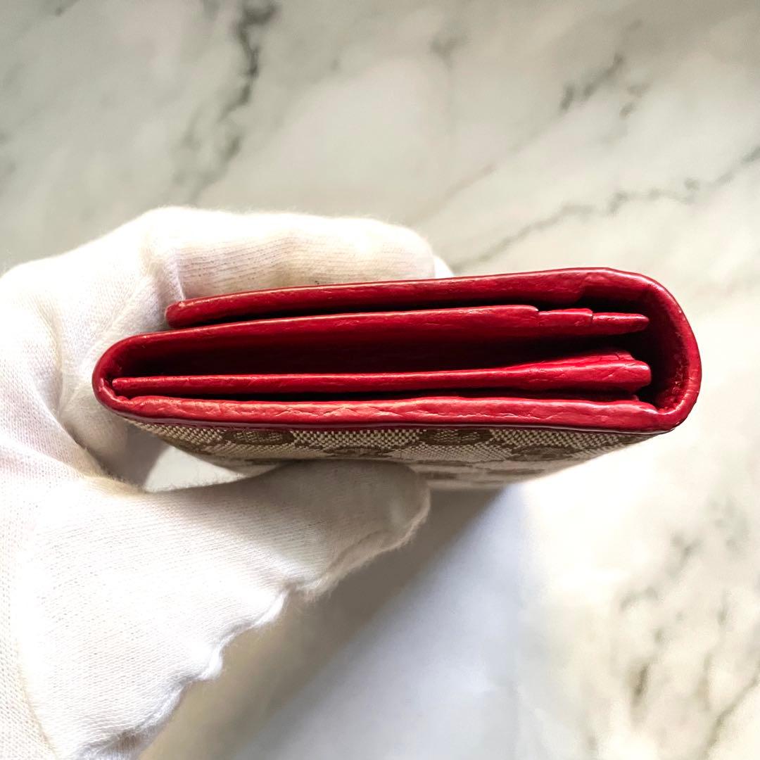 GUCCI グッチ　長財布　GG キャンバス　美品　2つ折り財布　0114-⑥