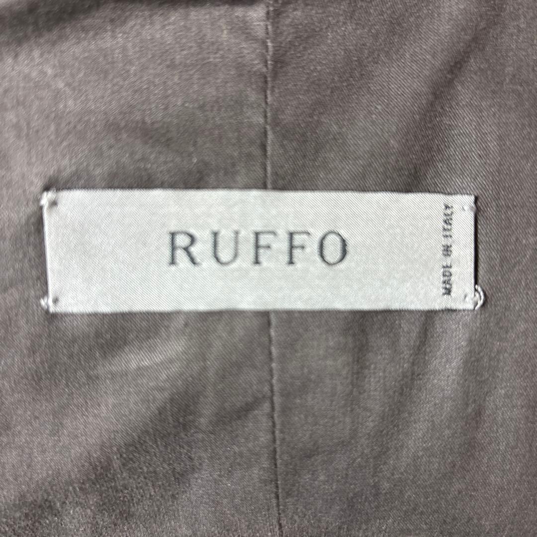 RUFFO レザーロングコート　ブラウン