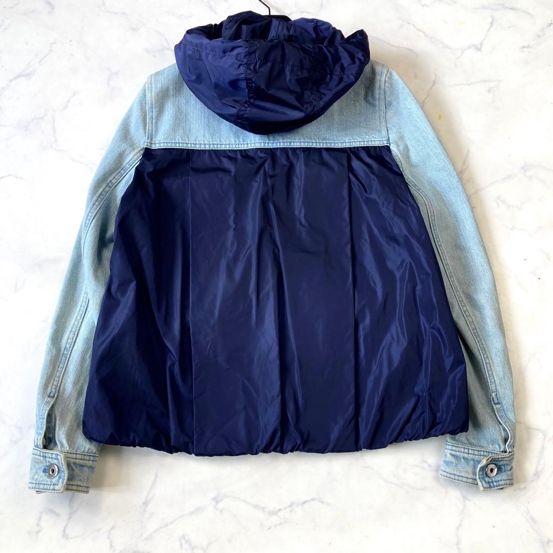 MONCLER RESINITE デニムジャケット ナイロン切替 パーカー