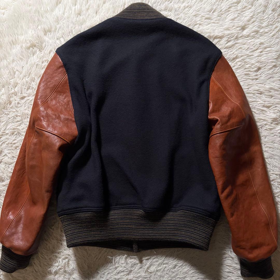 美品/激レア■バズリクソンズ　スタジャン　袖レザー　馬革　ホースハイド　L