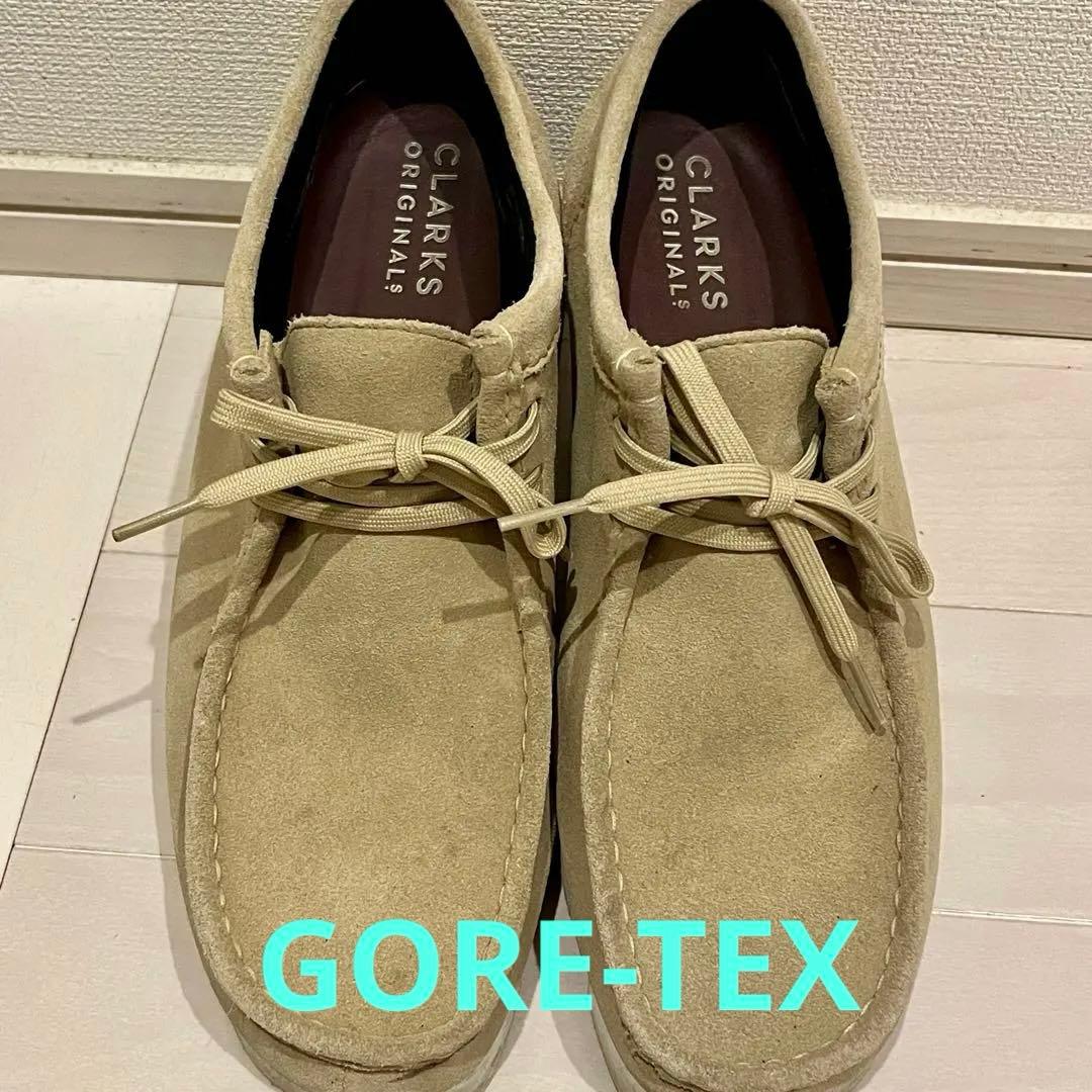 CLARKS GORE-TEX ベージュ スエードシューズ