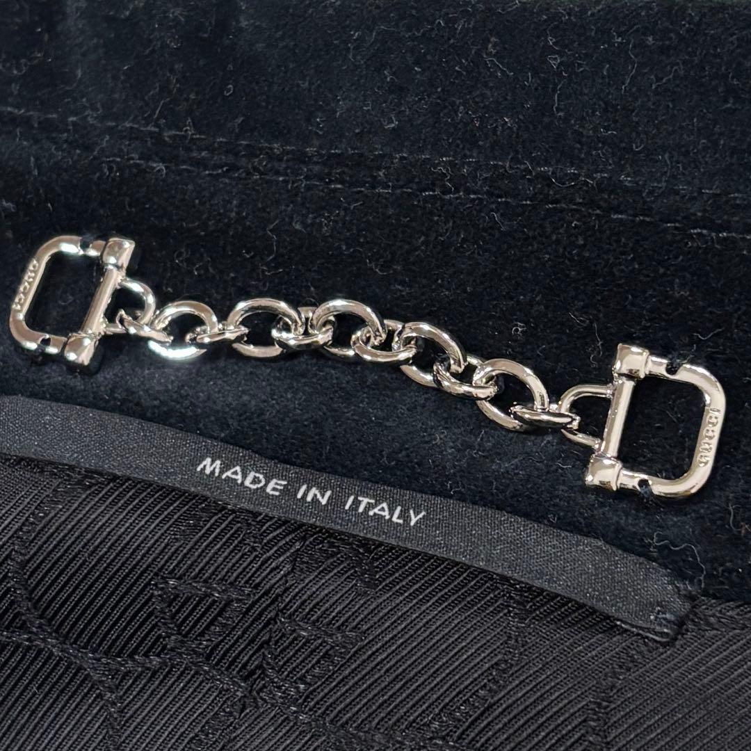 グッチ テーラードジャケット ベロア ホースビット ブラック 42