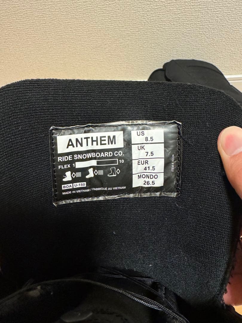 ライド　アンセム　26.5cm スノーボードブーツ【24-25モデル】バッグ付