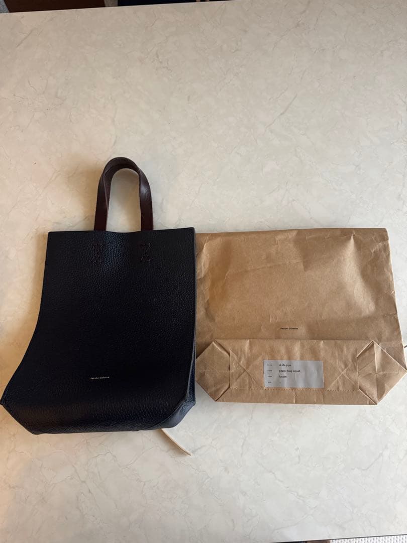イケルHender Scheme paper bag small navy