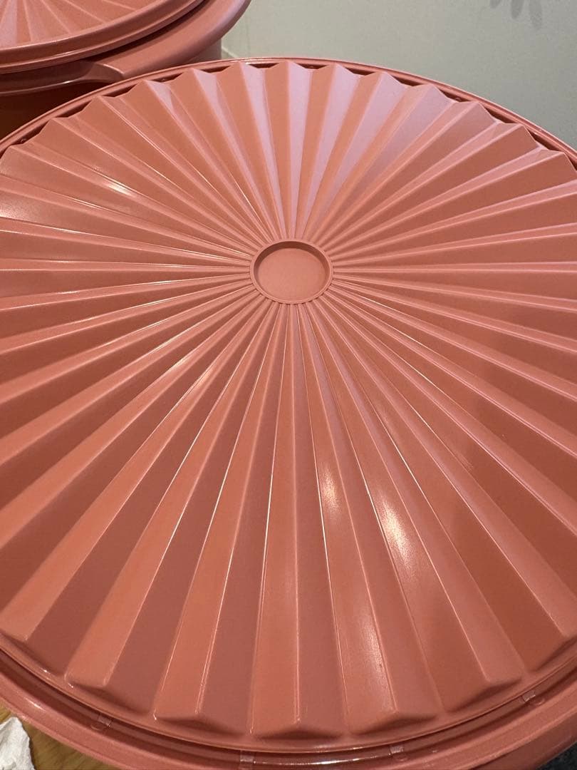 タッパーウェア　マキシデコレーター　サーモンピンク　2個セット　大サイズ