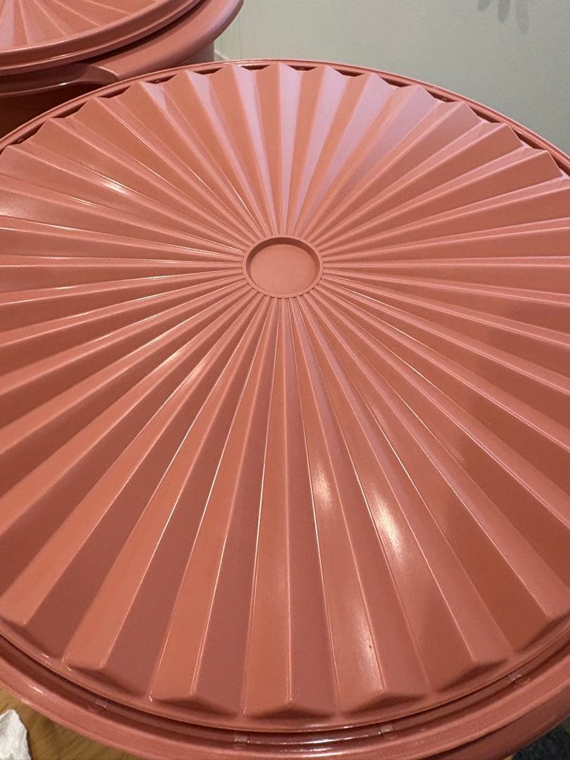 タッパーウェア　マキシデコレーター　サーモンピンク　2個セット　大サイズ