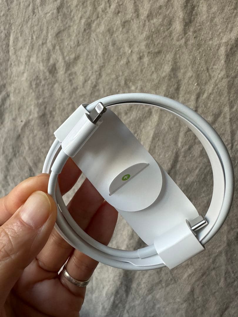 Apple AirPods第3世代 本体/未使用付属充電ケーブル/本革ケース付き