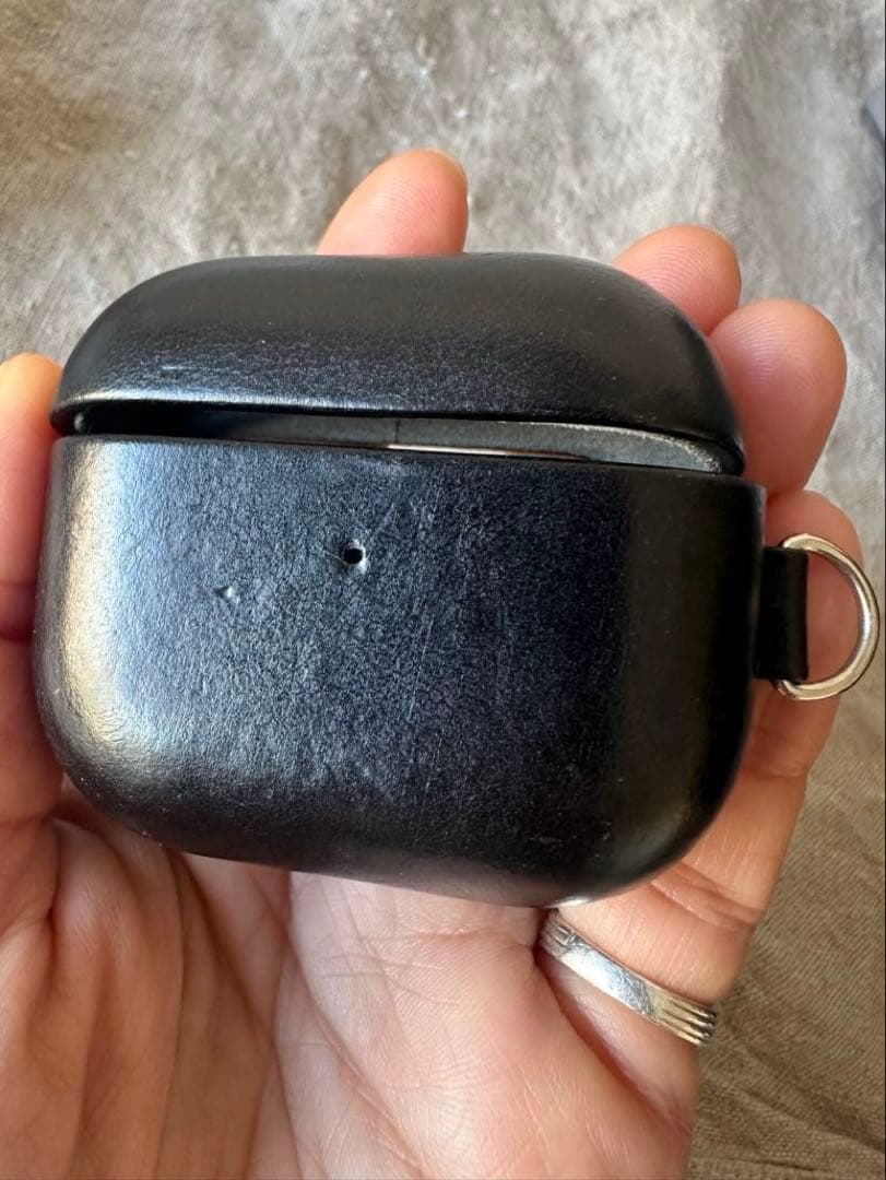 Apple AirPods第3世代 本体/未使用付属充電ケーブル/本革ケース付き