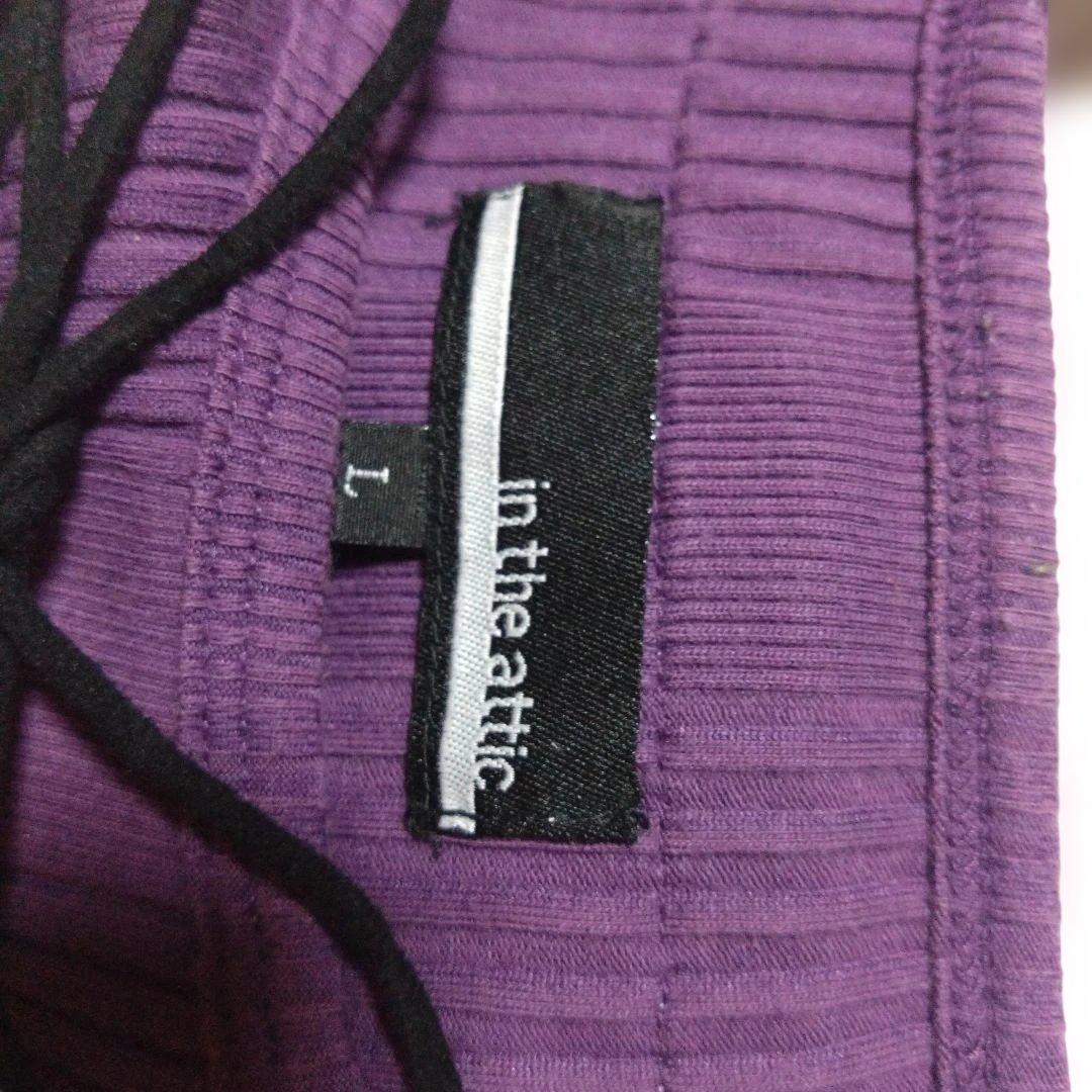 in the attic　00's　レイヤード　英字　編み上げ　レースアップ　Ｌ