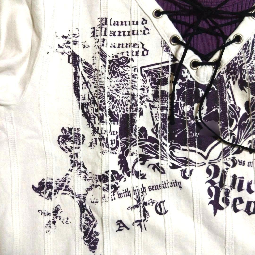 in the attic　00's　レイヤード　英字　編み上げ　レースアップ　Ｌ