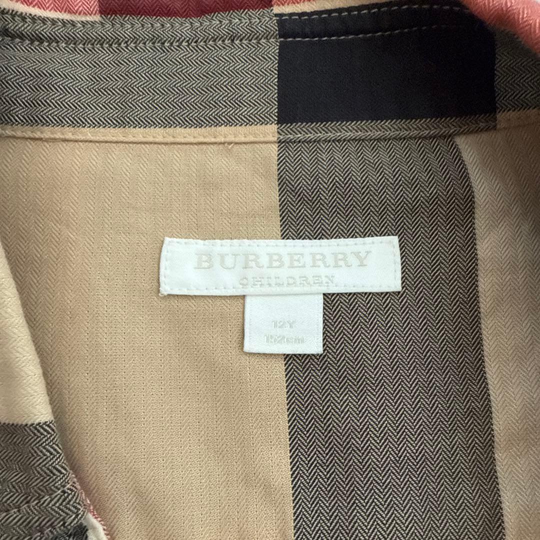 BURBERRY CHILDREN チェック柄長袖シャツ