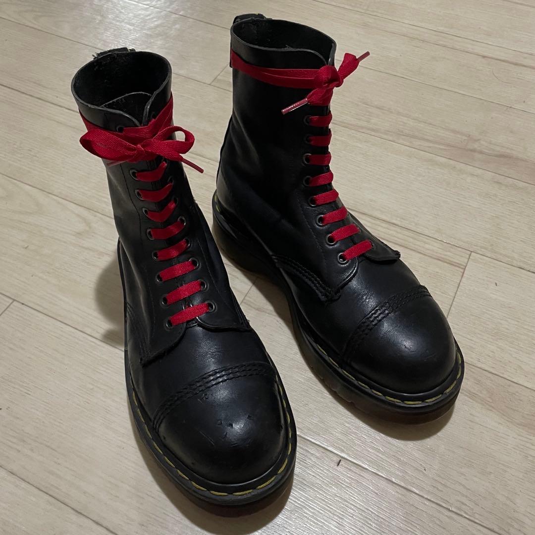 Dr.Martens クレイジーボム 10ホール スチールトゥ uk8 英国製