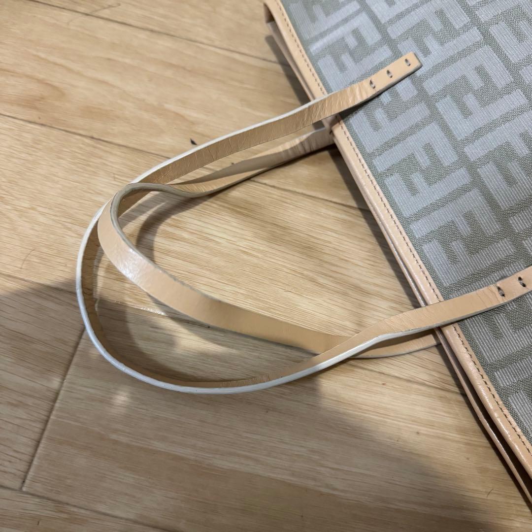 FENDI ズッカ柄 ミニ トートバッグ キャンバス レザー