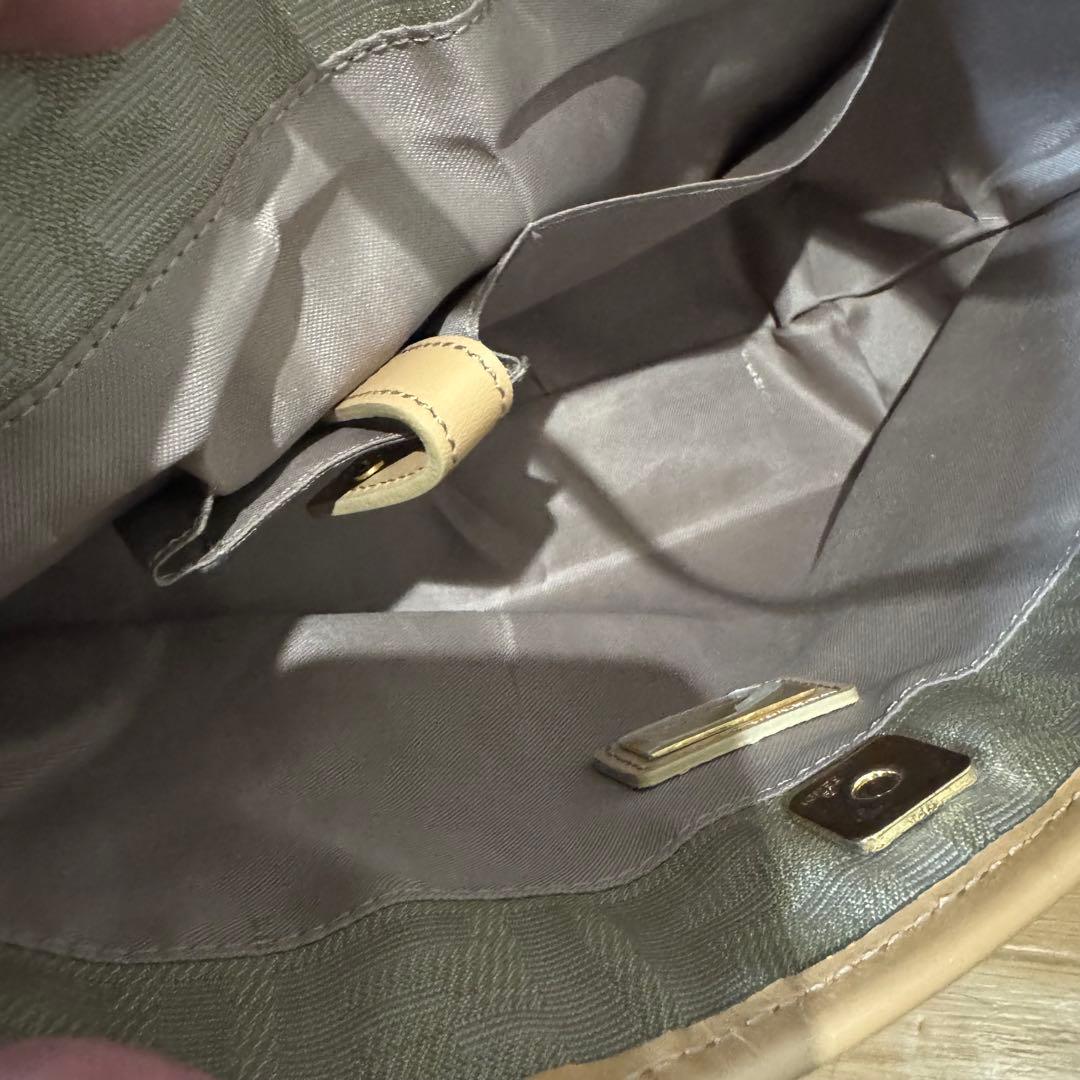 FENDI ズッカ柄 ミニ トートバッグ キャンバス レザー