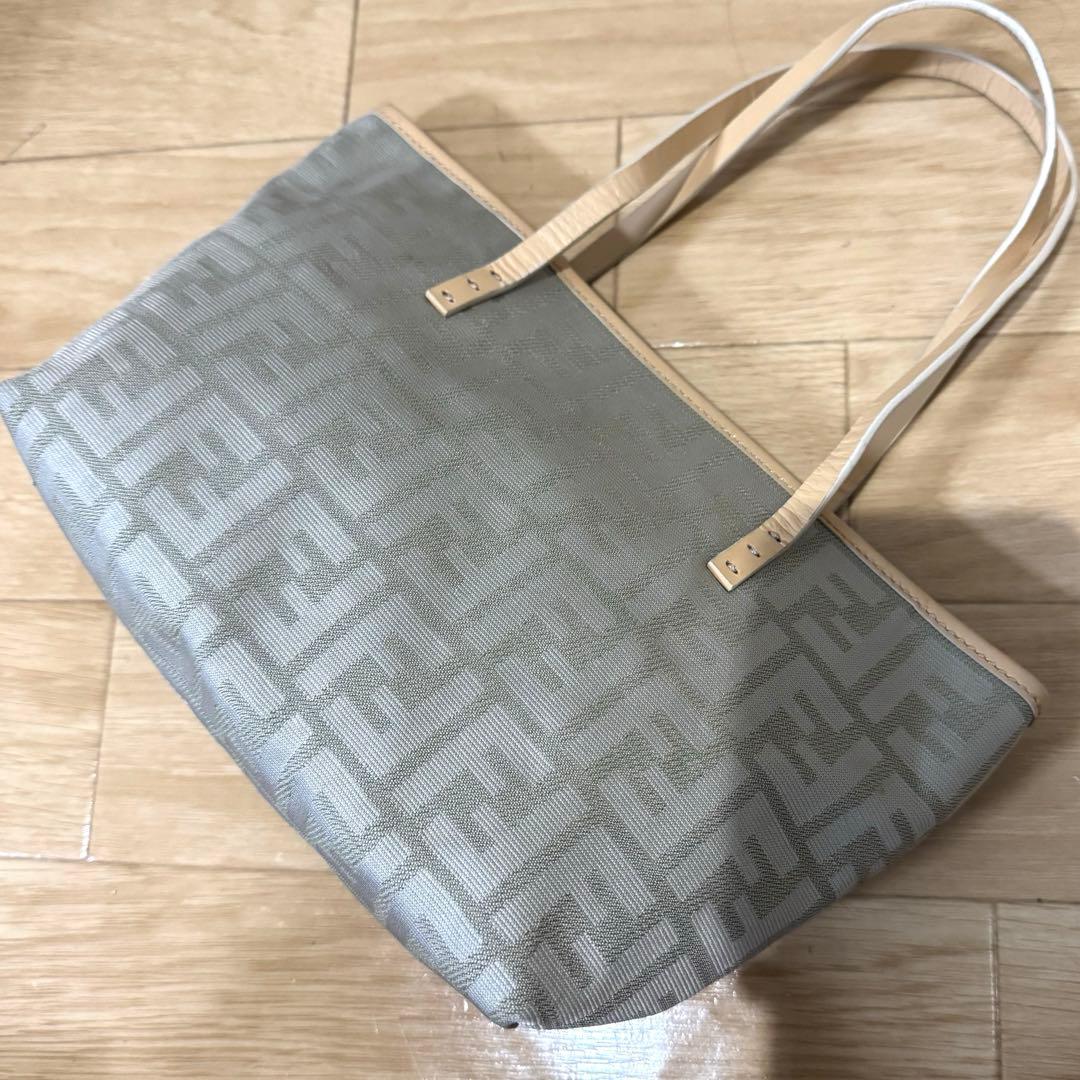 FENDI ズッカ柄 ミニ トートバッグ キャンバス レザー