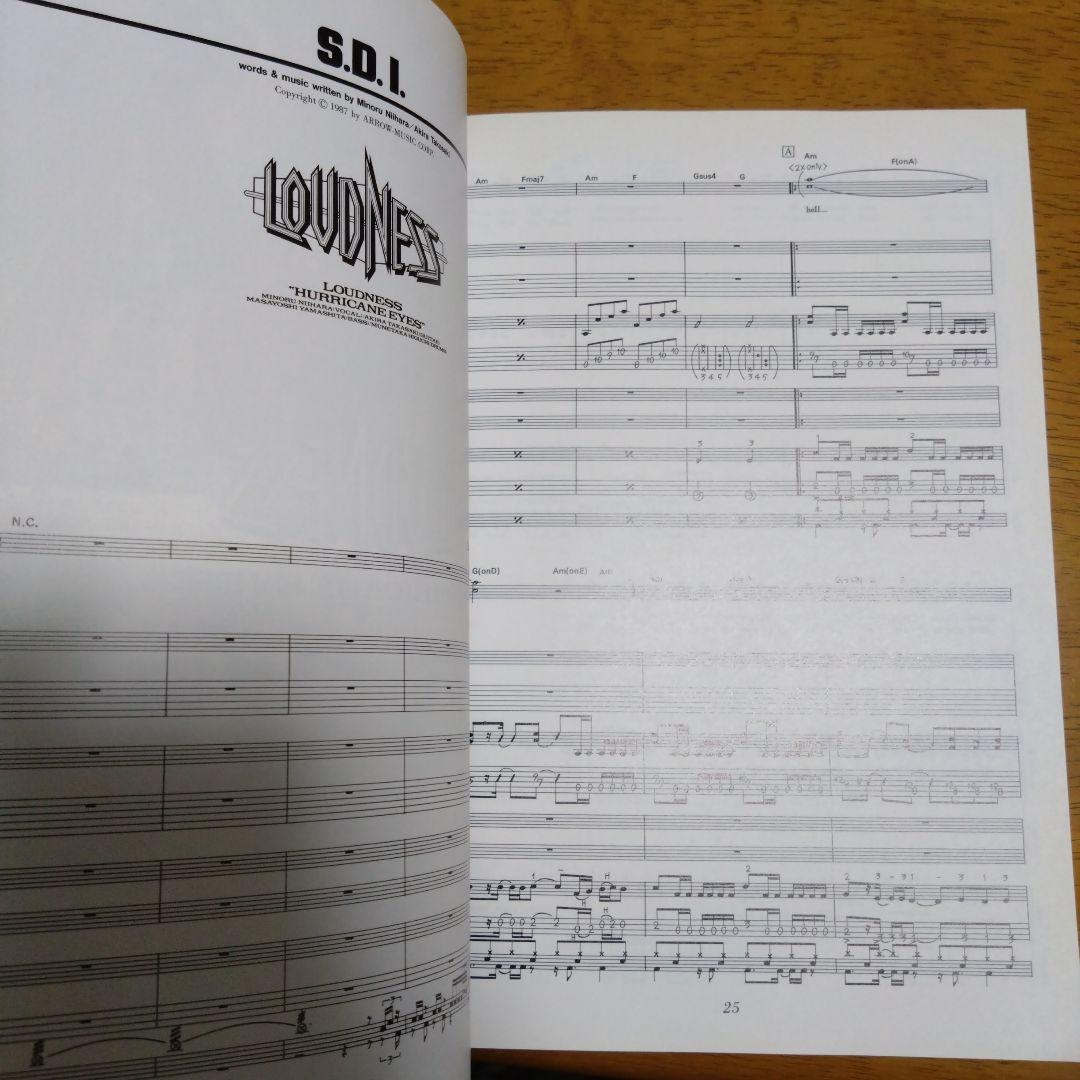 LOUDNESS \"HURRICANE EYES\" スコアブック