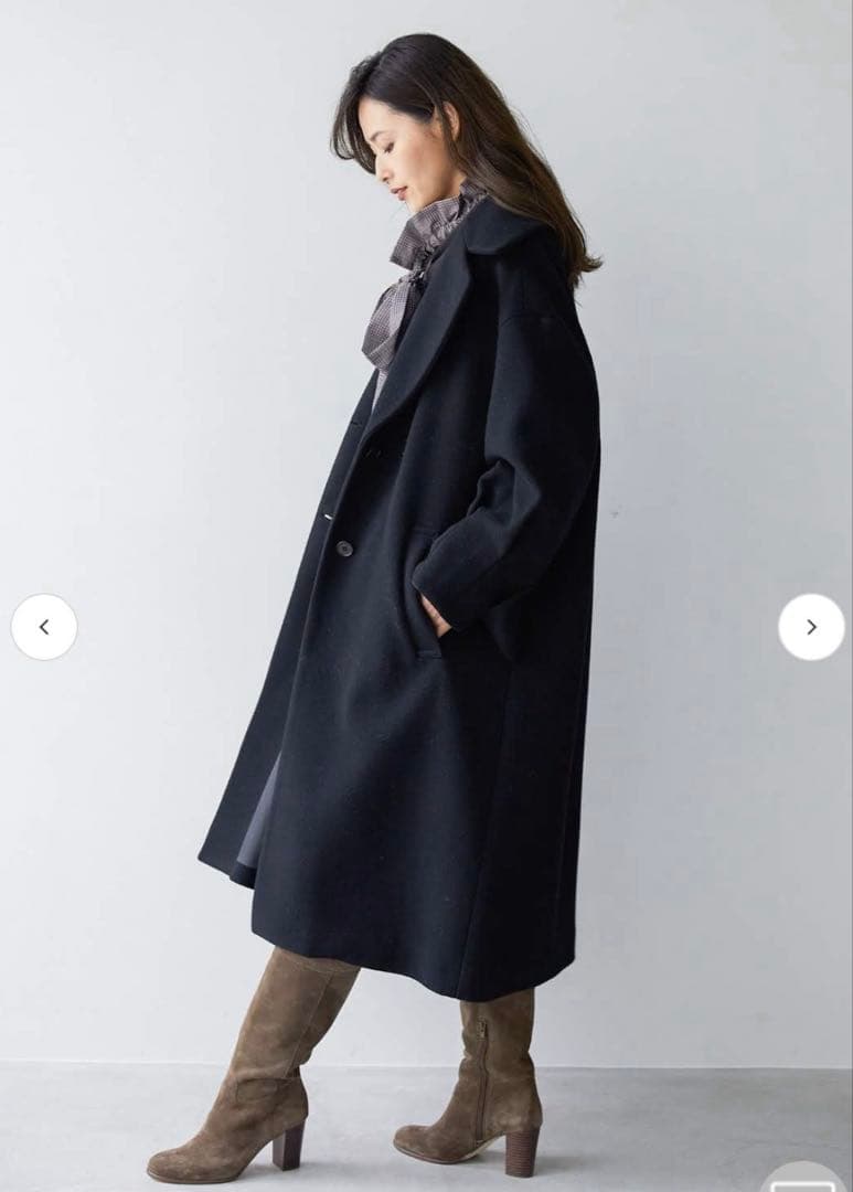 ルーニィ　ボリュームスリーブコート　ブラック38