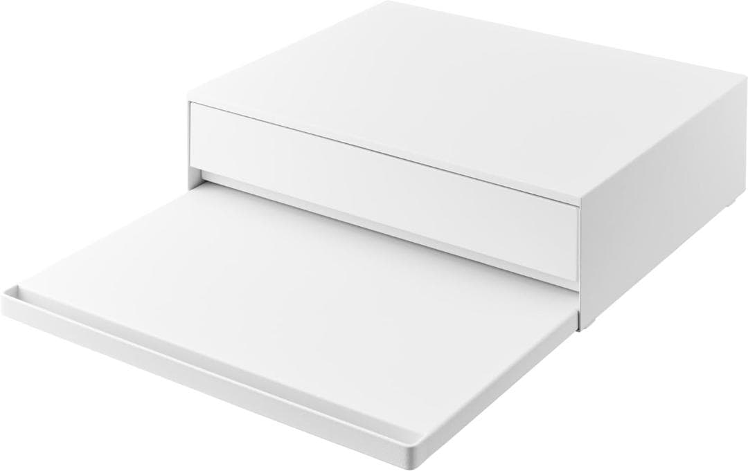 tower キッチン家電下引き出し&スライドテーブル 幅45cm 山崎実業 白