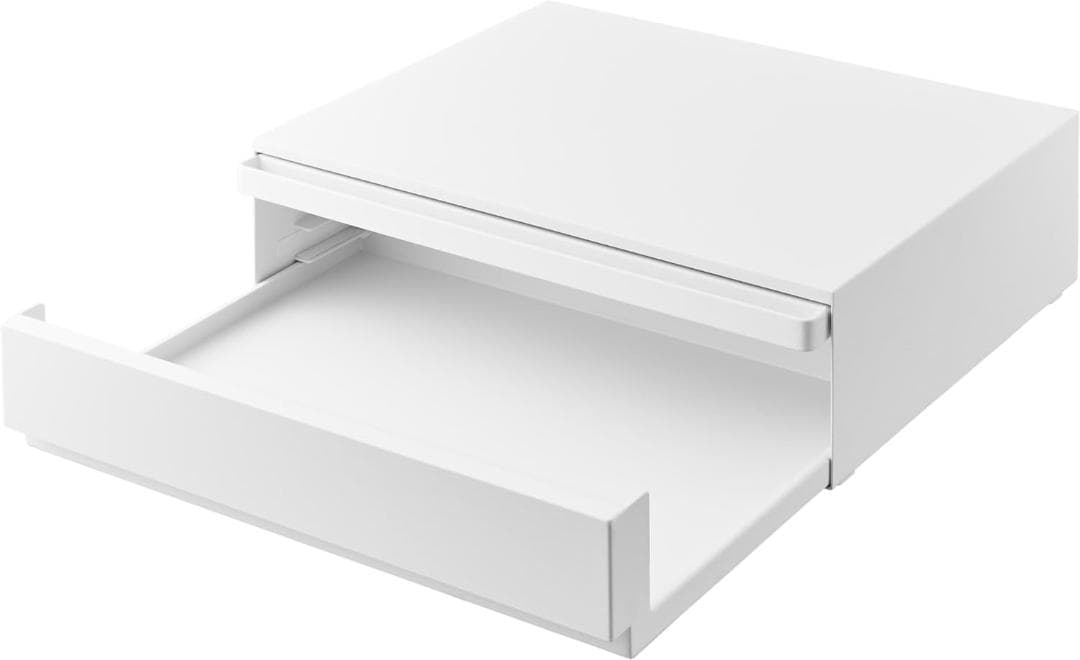 tower キッチン家電下引き出し&スライドテーブル 幅45cm 山崎実業 白