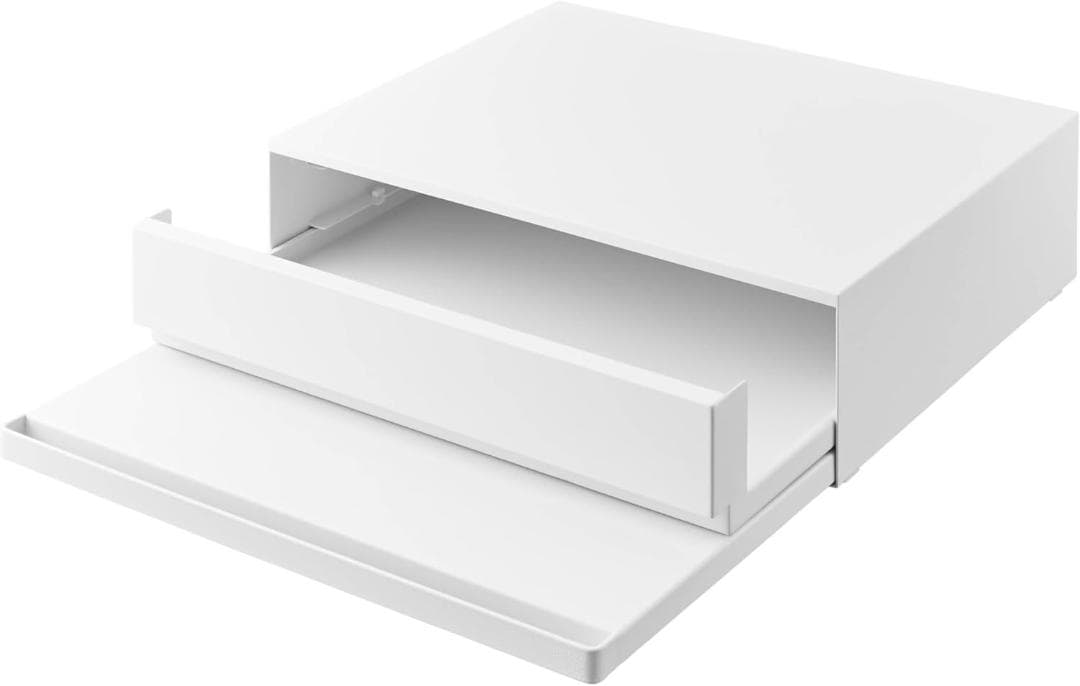 tower キッチン家電下引き出し&スライドテーブル 幅45cm 山崎実業 白