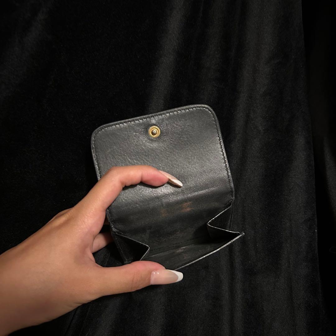 【すたあ】BALENCIAGA ミニ財布 黒 レザー