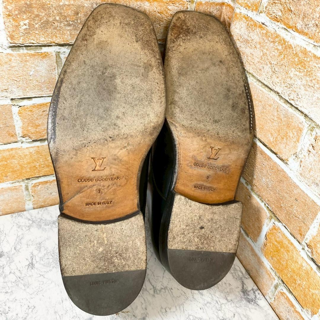 【メンズブランド革靴】　Louis Vuitton　7　黒　ストレートチップ