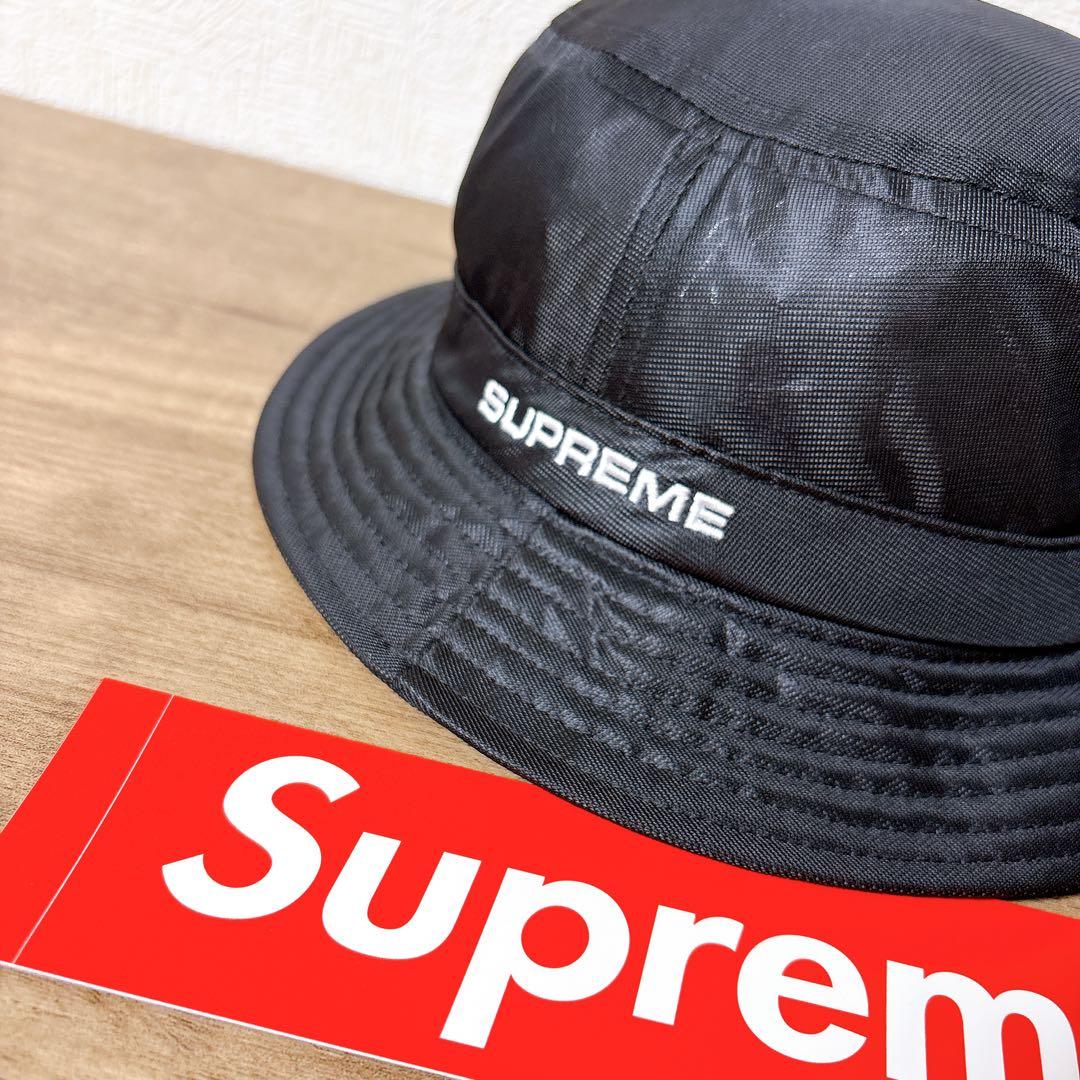 正規品　Supreme バケットハット　ハット　帽子　メッシュ　ブラック　黒