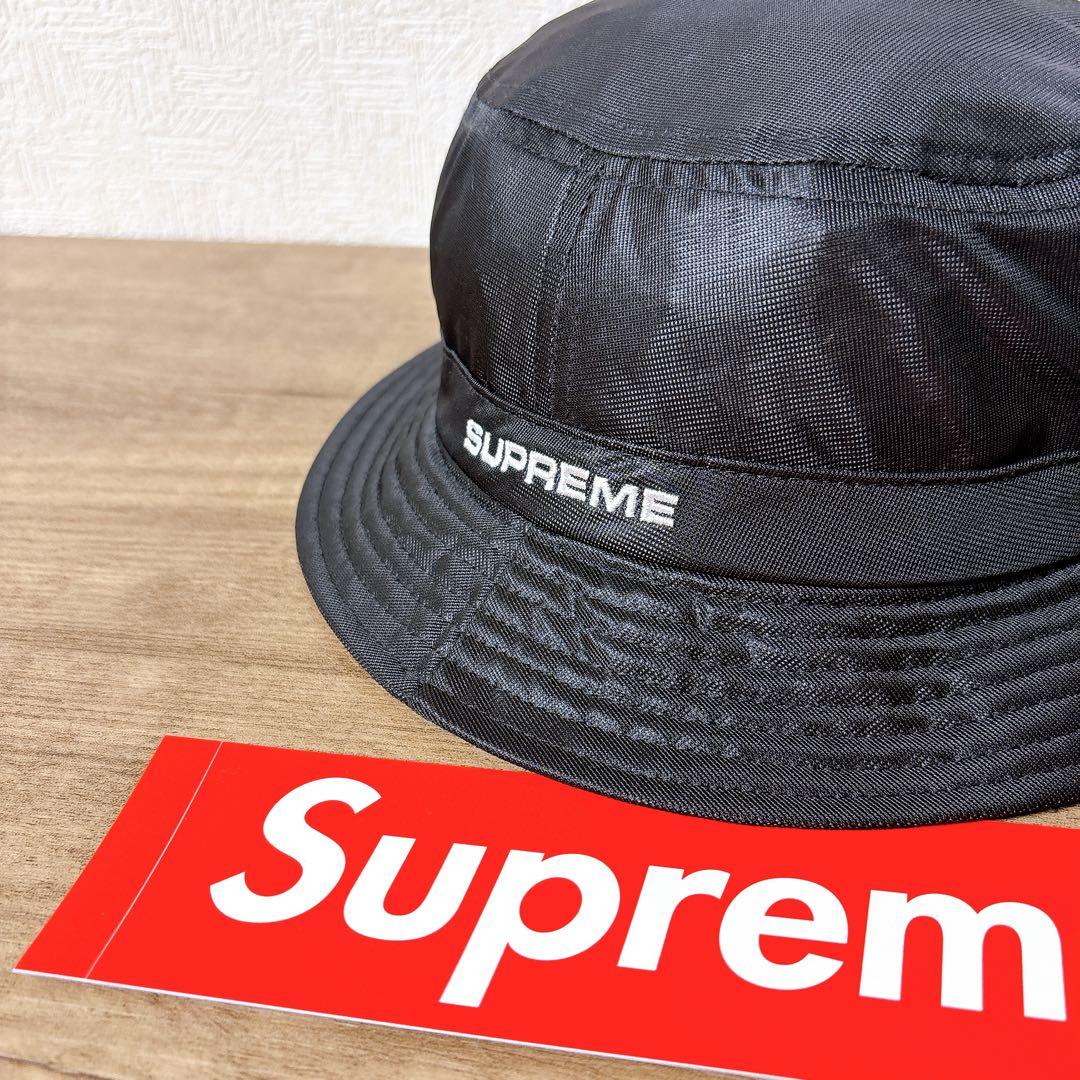 正規品　Supreme バケットハット　ハット　帽子　メッシュ　ブラック　黒