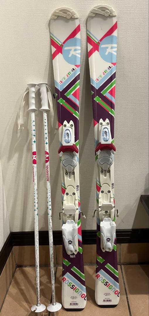 ROSSIGNOL スキー板 110 ストック付き