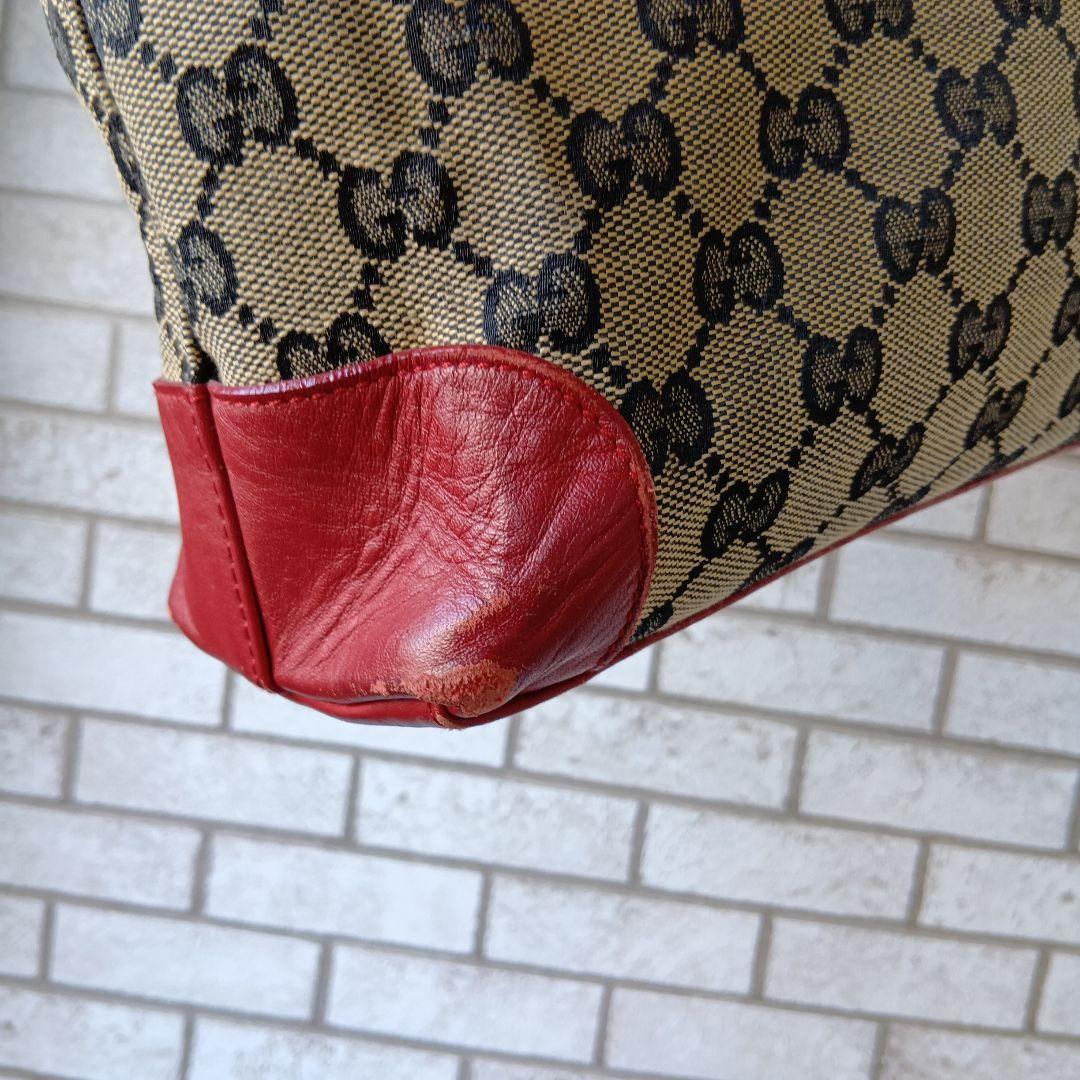 GUCCI グッチトートバッグ ベージュ/レッド