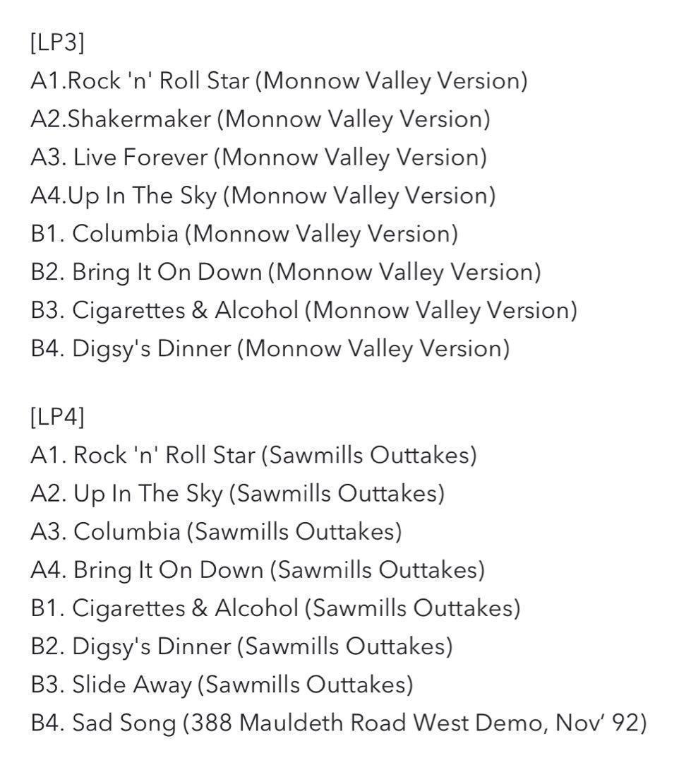 Oasis オアシス30周年記念デラックス・エディション 完全生産限定アナログ盤