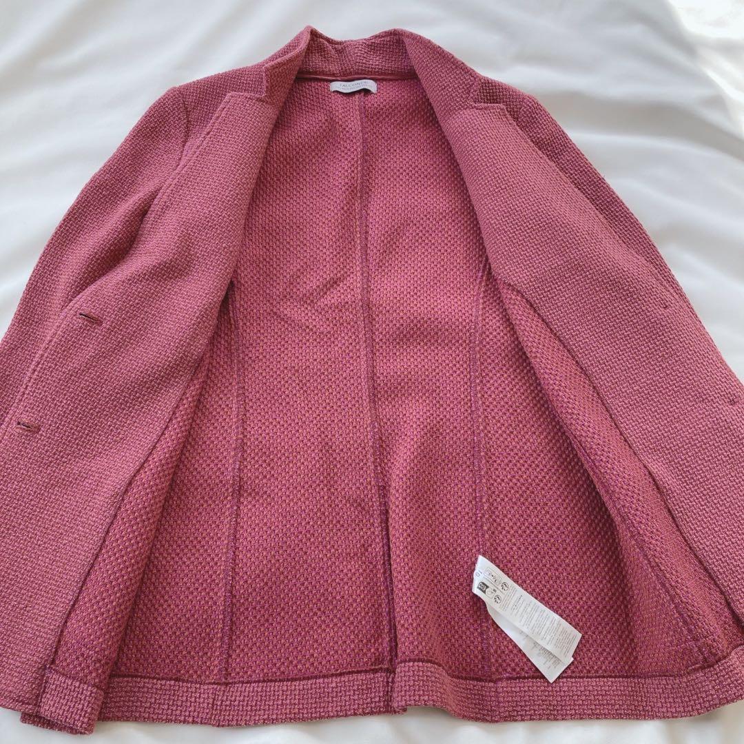 FALCONERIウール テーラード ノーカラー ジャケット M