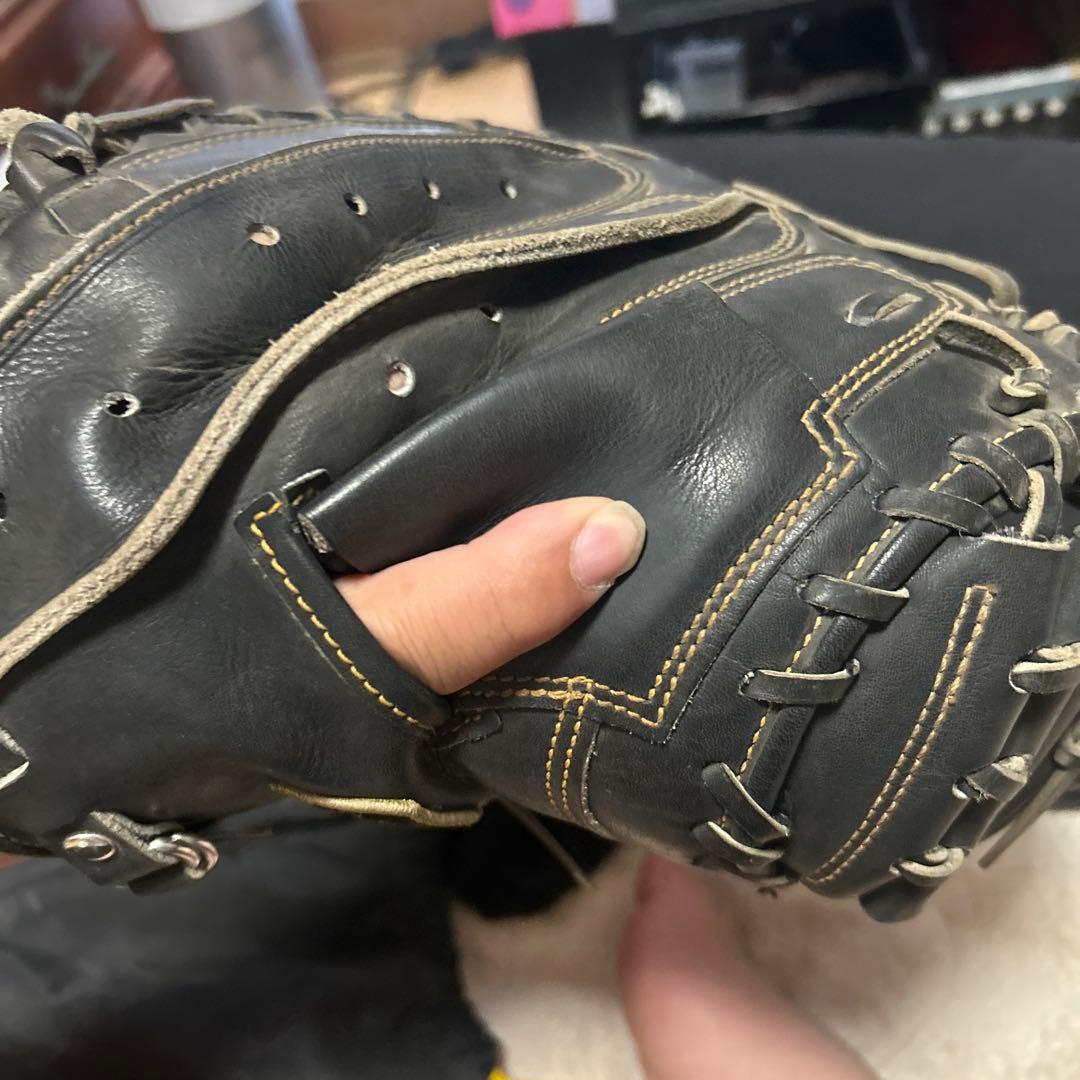 ZETT 黒 レザー プロステイタス 小林誠司モデルキャッチャーミット