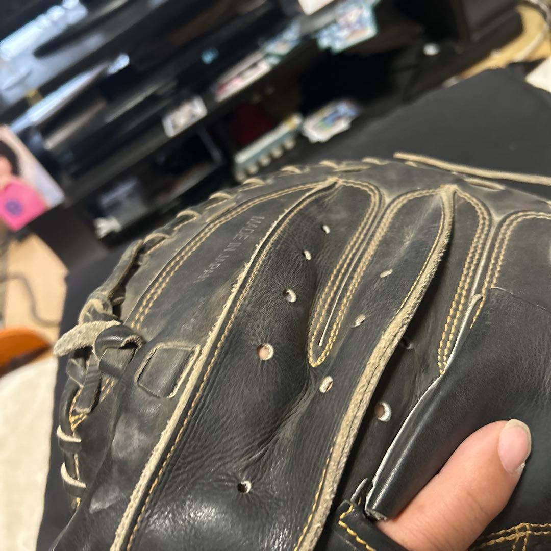 ZETT 黒 レザー プロステイタス 小林誠司モデルキャッチャーミット