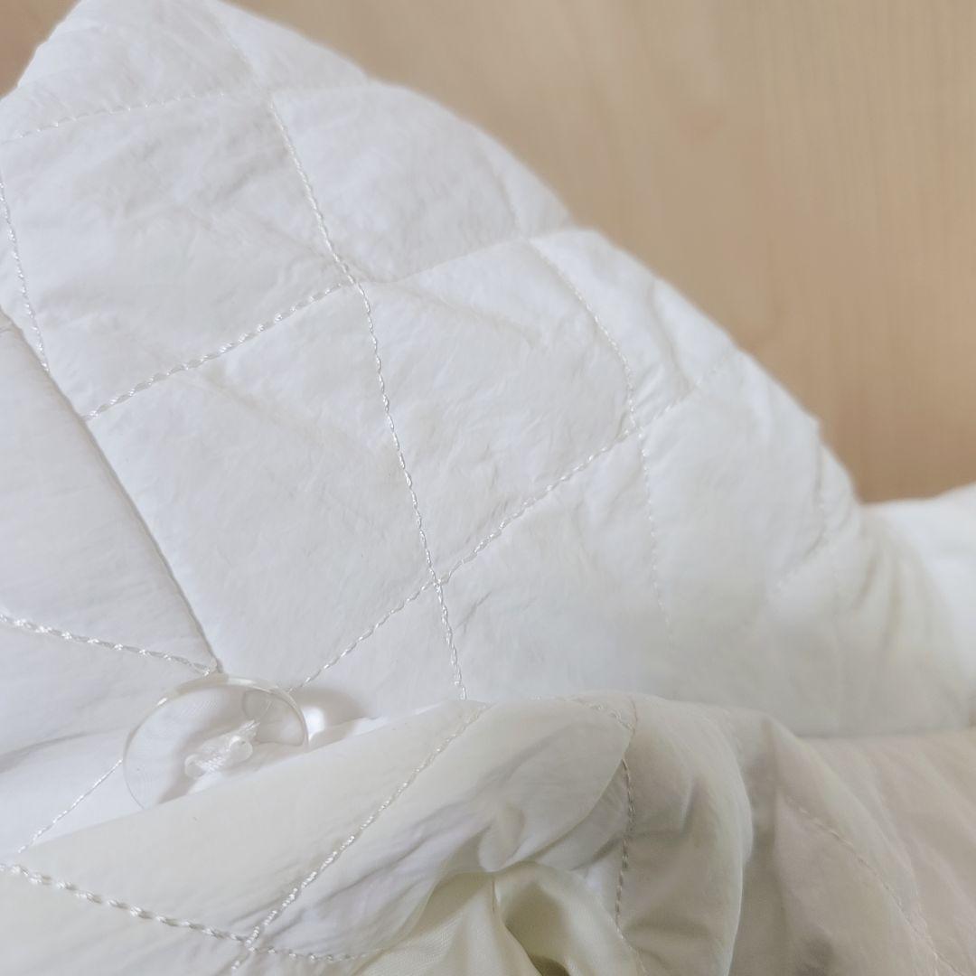 訳有り‼️ペルナ　キルティングリボンコート　ホワイト　ラベルエチュード　白