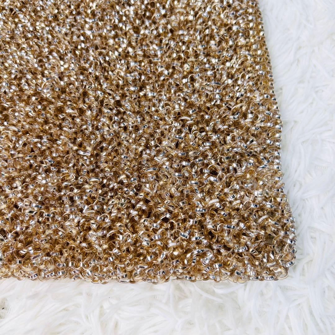 ★極美品★ アンテプリマ スクエア ラージ ワイヤーバッグ ゴールドシルバー