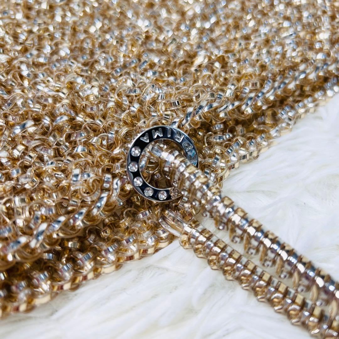 ★極美品★ アンテプリマ スクエア ラージ ワイヤーバッグ ゴールドシルバー